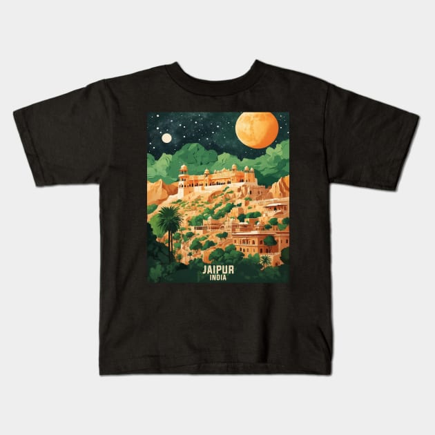 Jaipur India Vintage Tourism Travel Kids T-Shirt by TravelersGems